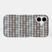 Coque iPhone 16 Conception de motif numérique abstrait moderne 124 (Verso Horizontal)