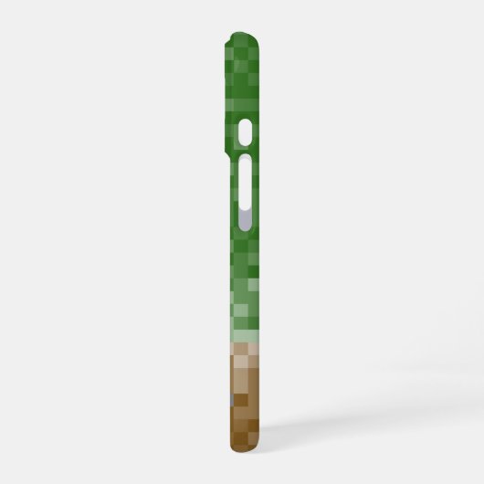 Coque iPhone 16 Conception de pixels Brown et verte avec Coque de  (Côté gauche)