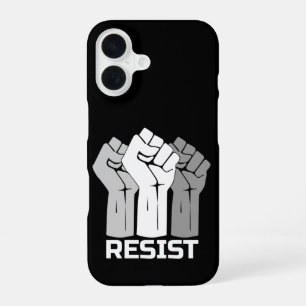 Coque iPhone 16 Conception de protestation de poings levés résista