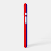 Coque iPhone 16 Conception de rayures rouges et bleues (Côté gauche)