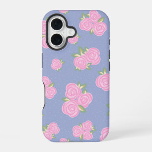 Coque iPhone 16 Conception de rose antique romantique
