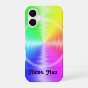 Coque iPhone 16 Conception de teinture à cravate -