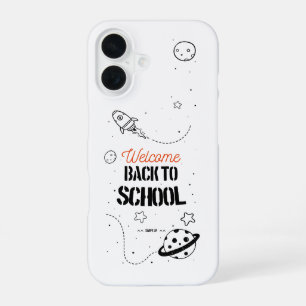 Coque iPhone 16 Conception de typographie de rentrée scolaire