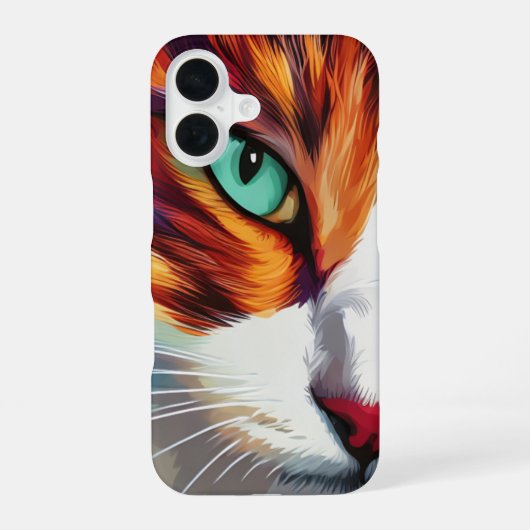 Coque iPhone 16 Conception des yeux de chat (Verso)