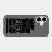 Coque iPhone 16 Conception drôle d'alien spatial Poing Mon Bosse (Verso Horizontal)