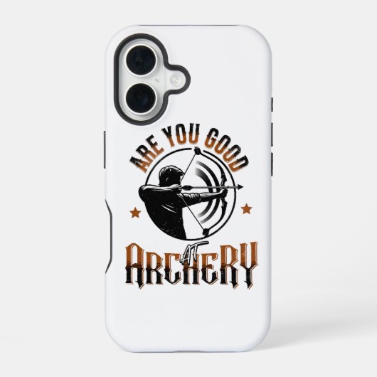 Coque iPhone 16 Conception drôle de tir à l'arc (Verso)
