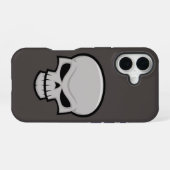Coque iPhone 16 Conception du crâne mal (Verso Horizontal)