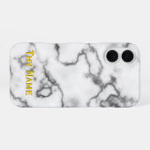 Coque iPhone 16 Conception en marbre blanc - (Verso Horizontal)