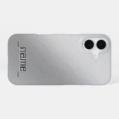 Coque iPhone 16 Conception en métal brossé - (Verso Horizontal)