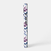 Coque iPhone 16 Conception florale délicate avec feuilles de lavan (Côté gauche)