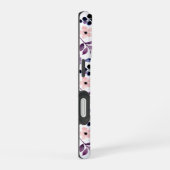 Coque iPhone 16 Conception florale délicate avec feuilles de lavan (Côté droit)