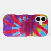 Coque iPhone 16 Conception hippie Tie Dye (Verso Horizontal)