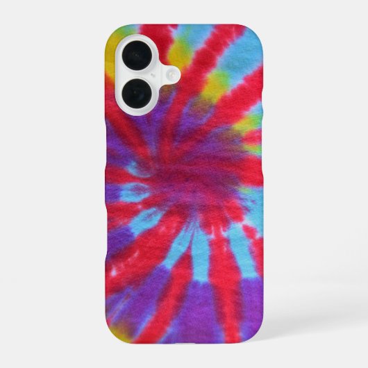 Coque iPhone 16 Conception hippie Tie Dye (Verso)
