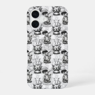 Coque iPhone 16 Conception minimaliste du Motif de champignons