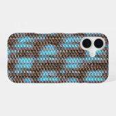 Coque iPhone 16 Conception moderne abstraite de motif numérique 12 (Verso Horizontal)