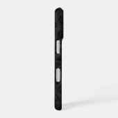 Coque iPhone 16 Conception riche de brocart noir (Côté droit)