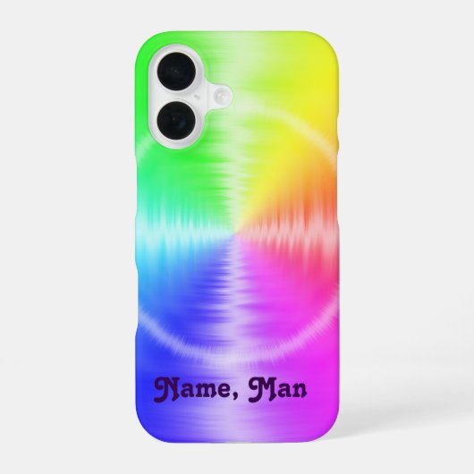 Coque iPhone 16 Conception tie-dye - (Verso)