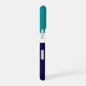 Coque iPhone 16 Conception turquoise de blocs de couleur bleu blan (Côté droit)