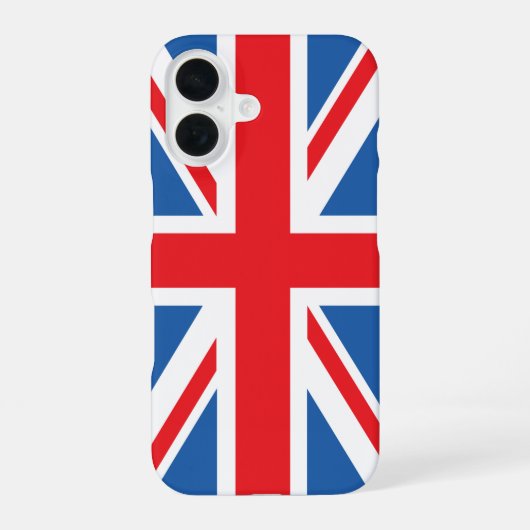 Coque iPhone 16 Conception Union Jack/Drapeau (Verso)