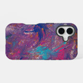 Coque iPhone 16 Conception Vortex Griffes de Couleur (Verso Horizontal)