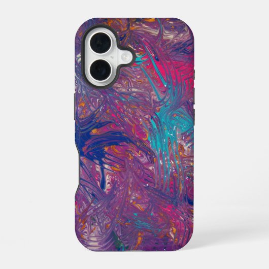 Coque iPhone 16 Conception Vortex Griffes de Couleur (Verso)