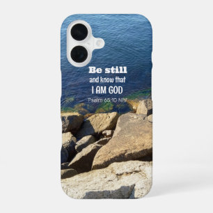 Coque iPhone 16 Connais que je suis Dieu, Photo de l'océan bleu ca