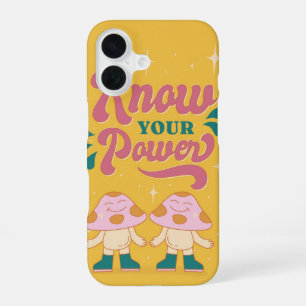 Coque iPhone 16 Connaissez Votre Puissance Esthétique Rétro Champi