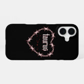Coque iPhone 16 Constellation du Taureau Anniversaire Gothique Edg (Verso Horizontal)