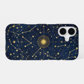 Coque iPhone 16 Constellation Map Gold Celestial Case (Verso Horizontal)