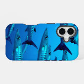 Coque iPhone 16 Cool Barracudas sous-marin (Verso Horizontal)
