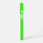 Coque iPhone 16 Cool couleur unie vert néon initial (Côté gauche)