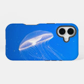 Coque iPhone 16 Cool méduse Tentacles Bleu clair Eau (Verso Horizontal)
