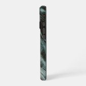 Coque iPhone 16 Copper & Teal Marble Flow (Côté gauche)