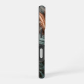Coque iPhone 16 Copper & Teal Marble Flow (Côté droit)