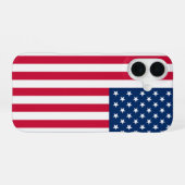 Coque iPhone 16 Coque iphone américain du drapeau patriotique (Verso Horizontal)