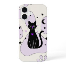 Coque iphone de chat noir mystique - Cadeau de cui