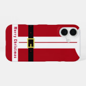 Coque iPhone 16 Coque iphone de Noël avec Drôle Père Noël Cadeau (Verso Horizontal)