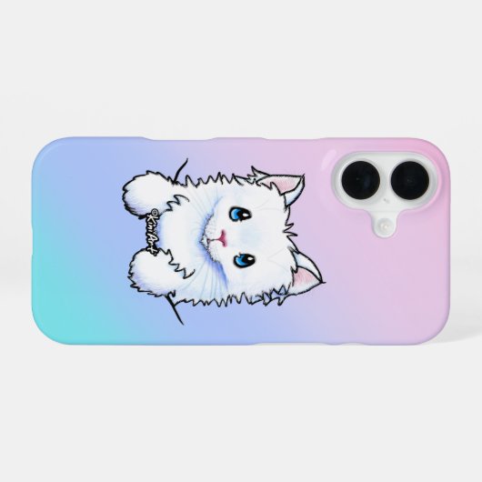 Coque iPhone 16 Coque iphone White Kitty (Verso Horizontal)