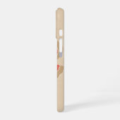 Coque iPhone 16 Coquelicot stylisé vintage (Côté gauche)