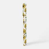 Coque iPhone 16 Coquelicots jaunes et coccinelles (Côté gauche)