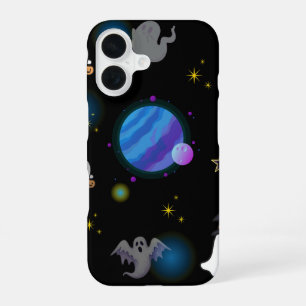 Coque iPhone 16 Coques de téléphone Galaxy d'Halloween effrayant,
