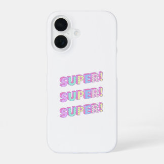 Coque iPhone 16 coques d'iphone avec le titre "SUPER"