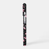 Coque iPhone 16 Coquette Imprimé Léopard Rose Chic Monogramme (Côté gauche)