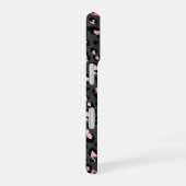 Coque iPhone 16 Coquette Imprimé Léopard Rose Chic Monogramme (Côté droit)
