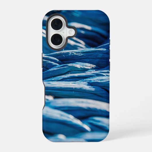 Coque iPhone 16 Corde bleue (Verso)