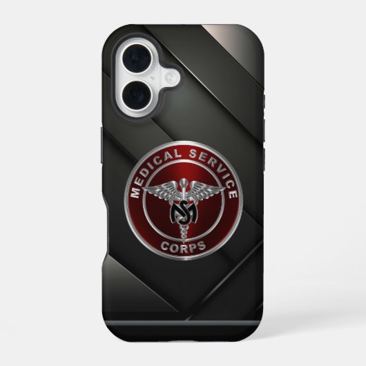Coque iPhone 16 Corps du service de santé (Verso)