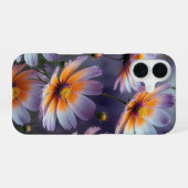 Coque iPhone 16 Cosmos abstrait orange et violet (Verso Horizontal)