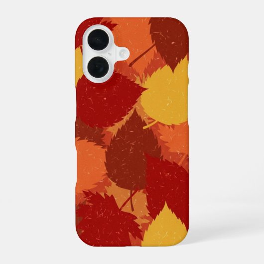 Coque iPhone 16 Couches de feuilles d'automne (Verso)