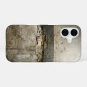 Coque iPhone 16 Couches Neutres Patinées (Verso Horizontal)