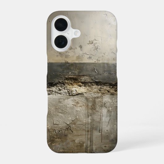 Coque iPhone 16 Couches Neutres Patinées (Verso)